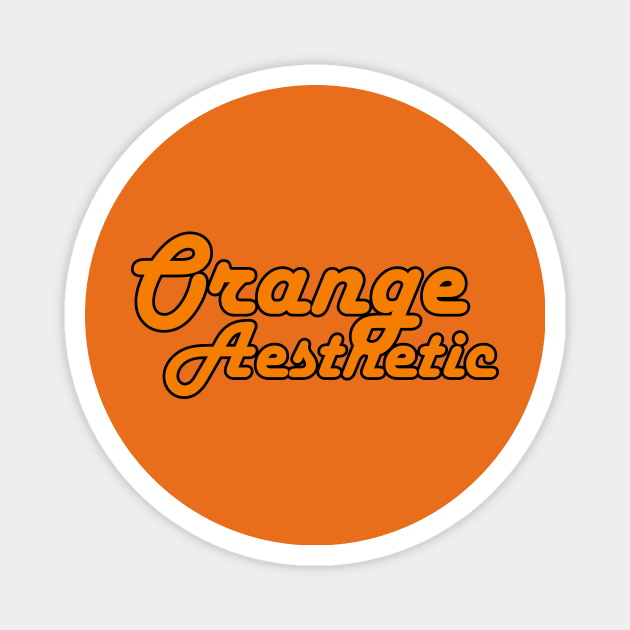 Orange Aesthetic Magnet by FreckleFaceDoodles